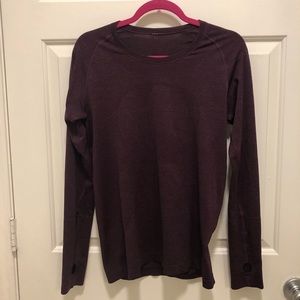 Lululemon Swiftly Tech Long Sleeve in Maroon